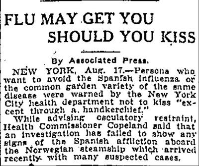 1918 Flu Pandemic Newspapers
