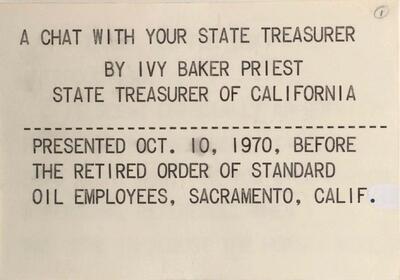 Ivy Baker Priest Papers