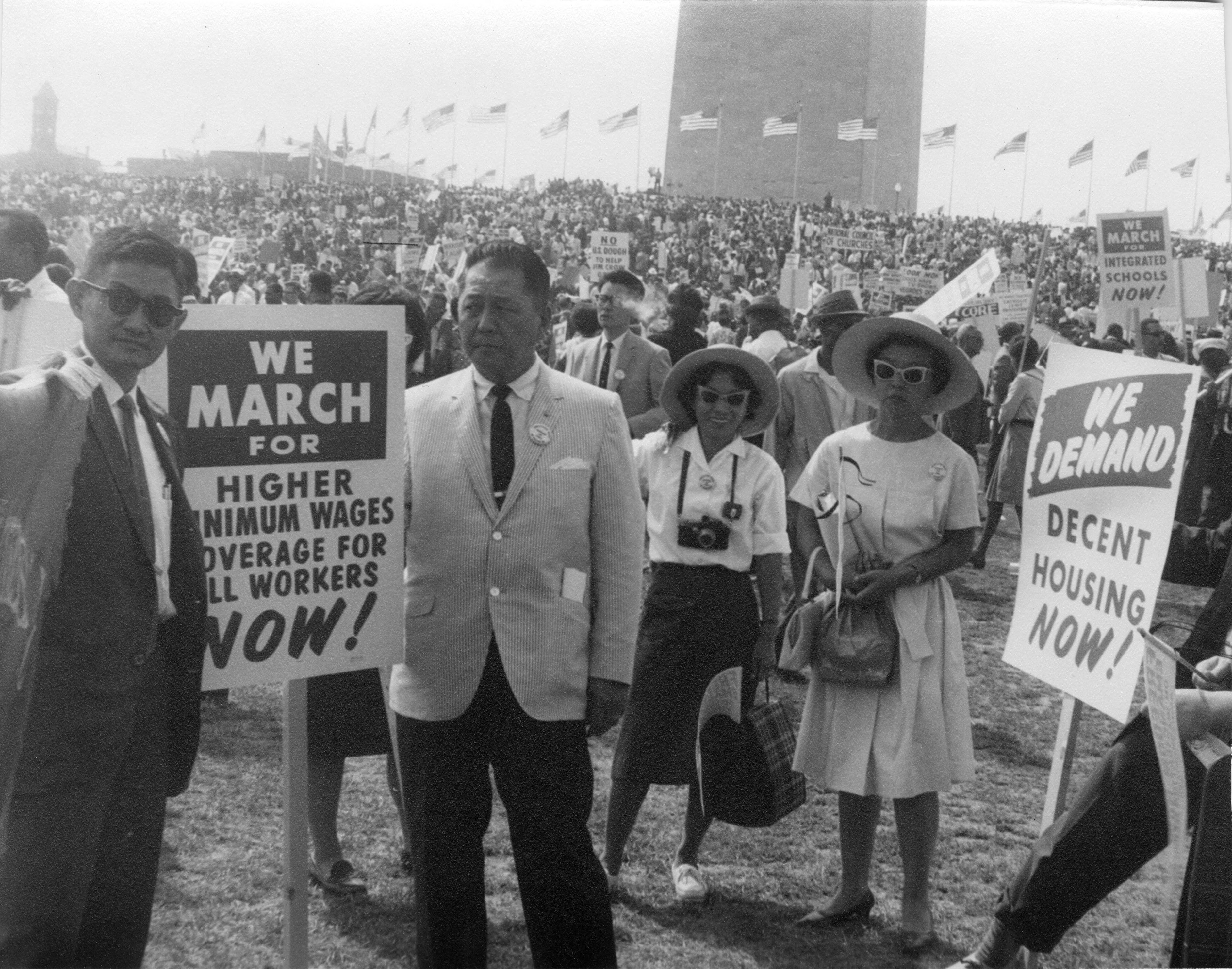 Japanese Americans at the March on Washington, August 28, 1963 | University  of Utah Marriott Library | J. Willard Marriott Digital Library