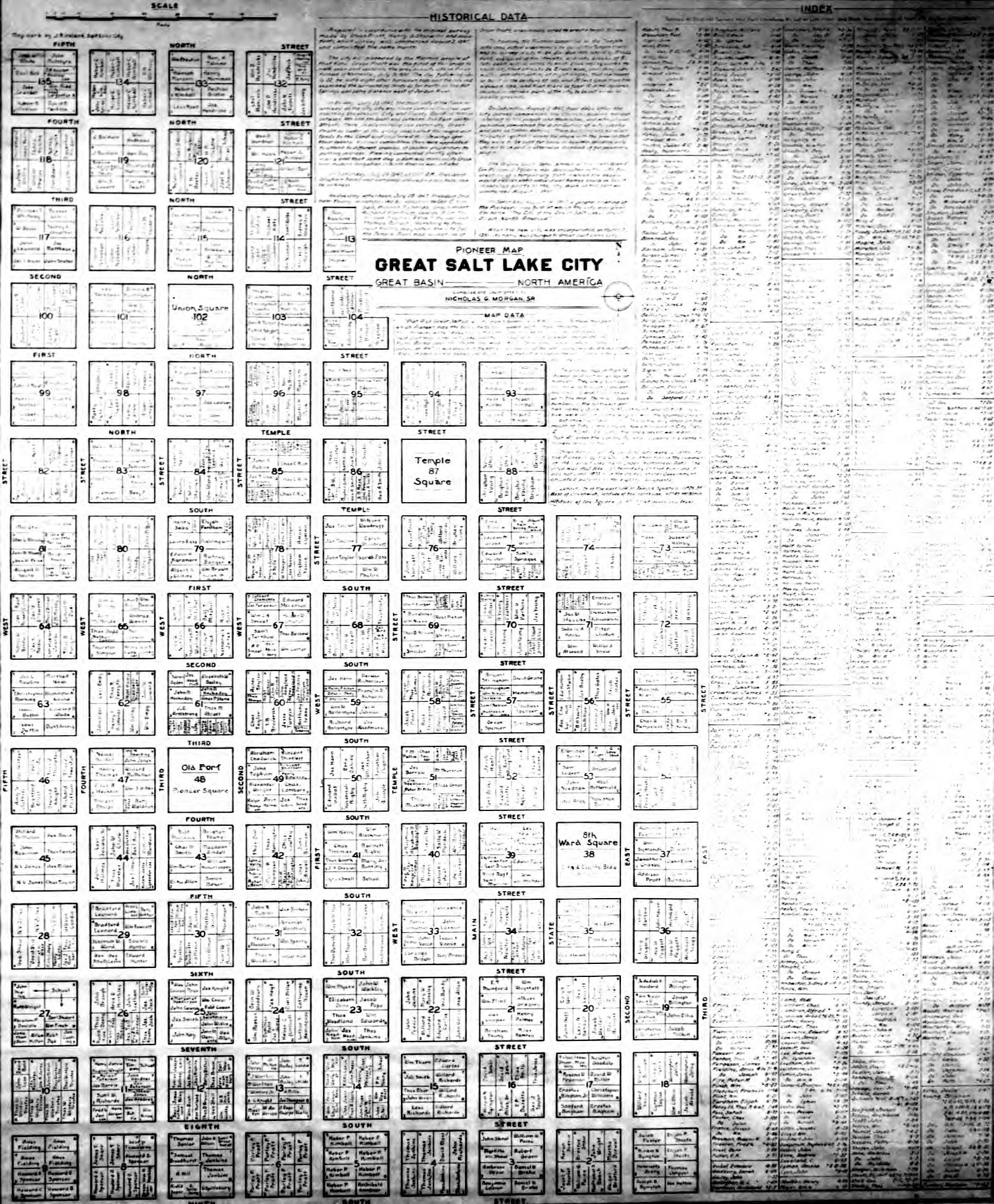 Salt Lake City Plat Map Salt Lake City Plat Map (Orig. Owners) P.1 | Department Of Cultural And  Community Engagement | J. Willard Marriott Digital Library