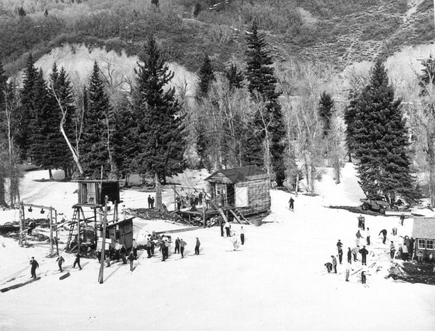 Timp Haven. Chair lift, center, Ava Stewart's diner, right ...